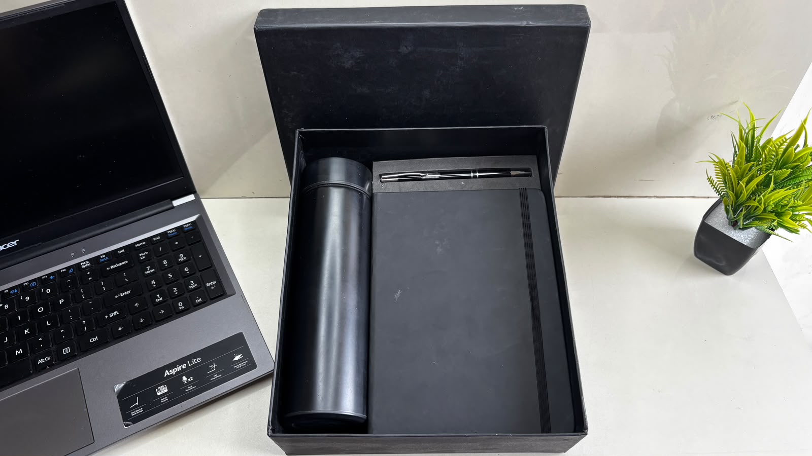 3-in-1 employee onboarding kit with notebook, pen and steel bottle in Neemrana